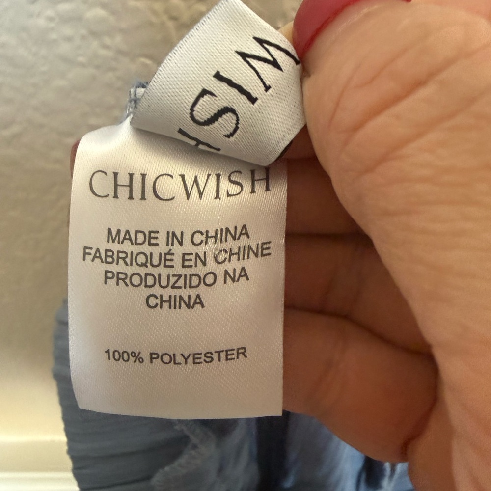CHICWISH SUNNY DAYS WIDE-LEG PANTS IN NAVY M/L - Picture 8 of 16